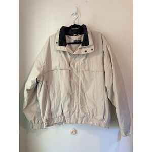 NWT Vintage Saddlebred Tan Fleece Lined Windbreaker Bomber‎ Jacket Men's XL